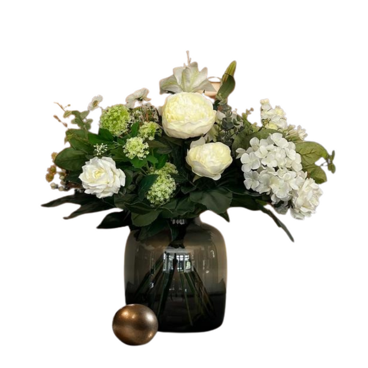 Kunstbloemen - Boeket- M - White Dream