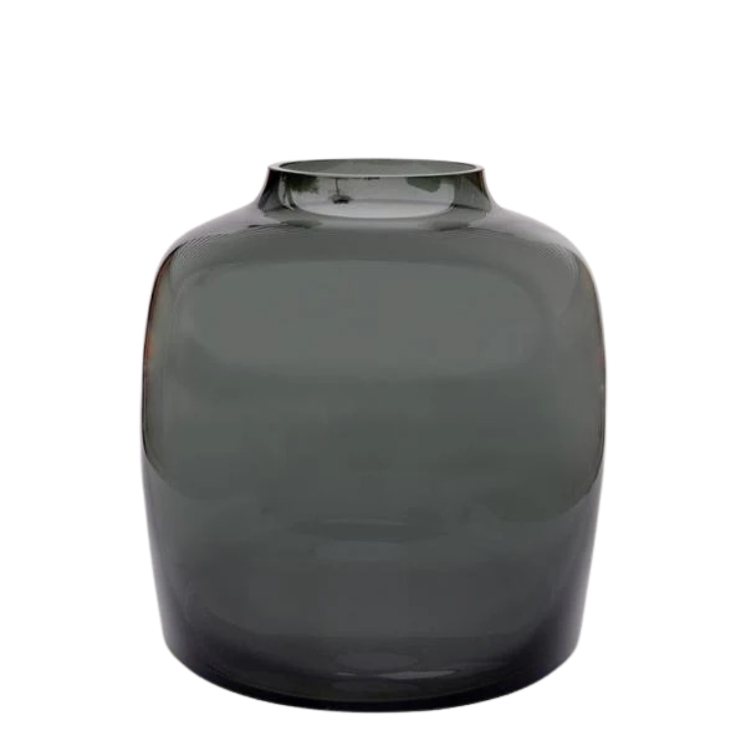 Vaas glas - M - H25 W25 - Bartica - Grey