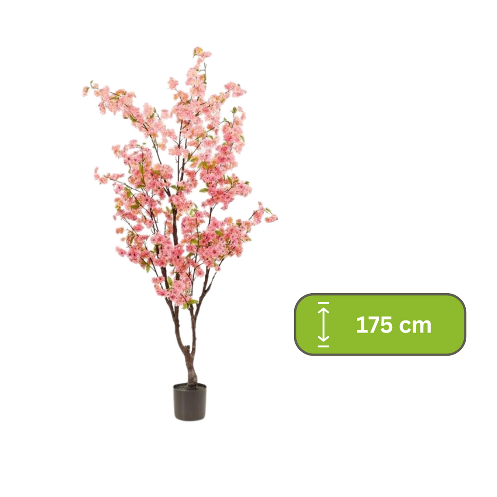 Kunstplant - Prunus - Kersenbloesem - Roze - 175cm