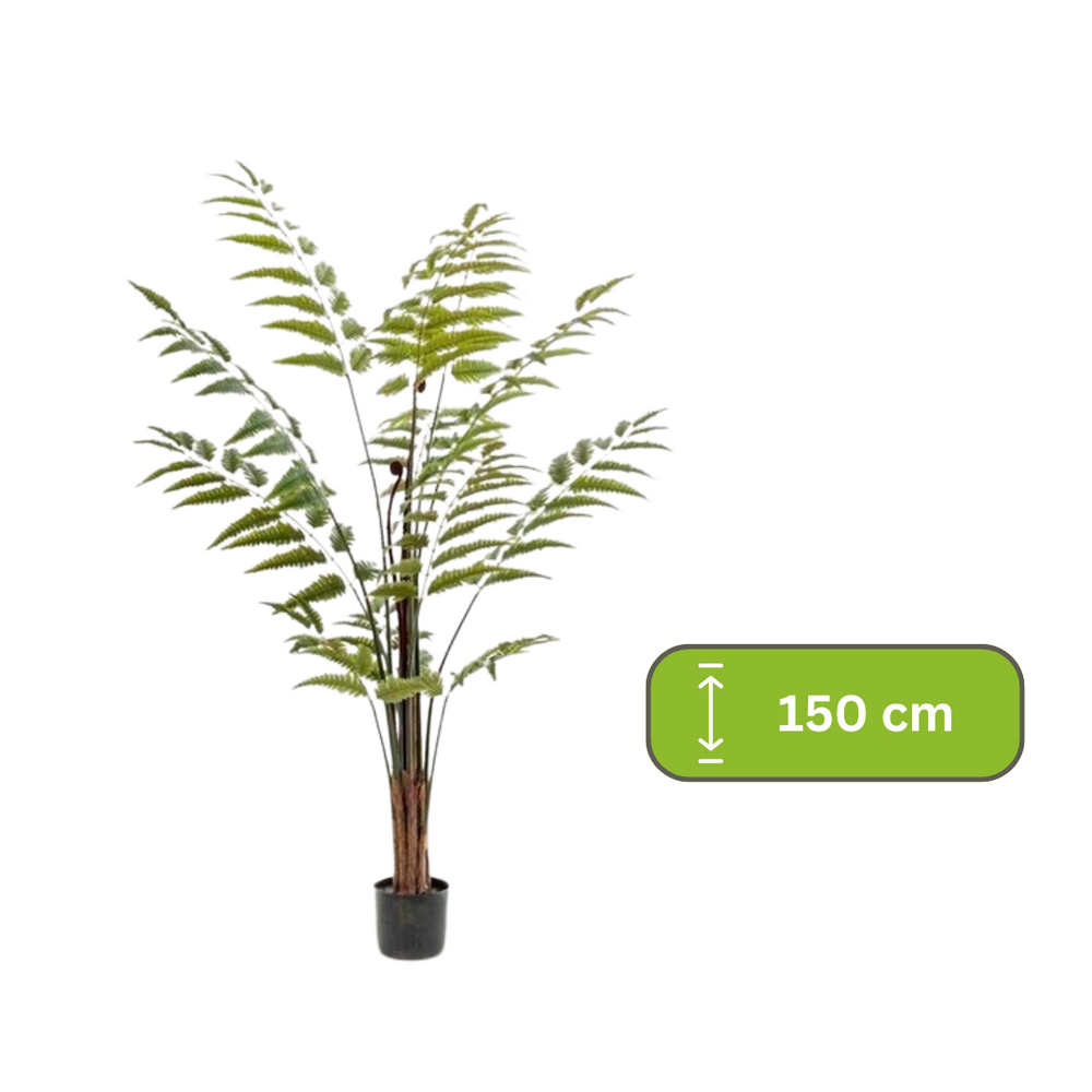 Kunstplant - Rumohra Adiantiformis - Ledervaren - 150 cm