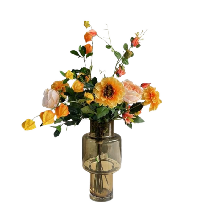 Kunstbloemen - Boeket L - Pretty Orange - 80cm