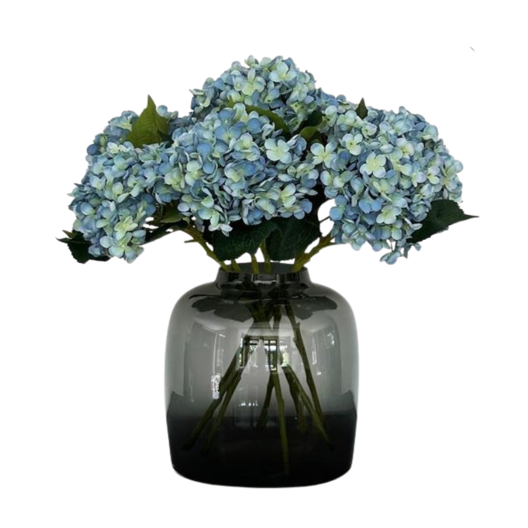 Kunstbloemen Solo - Blue - Hydrangea Flower - x 8 - 52 cm