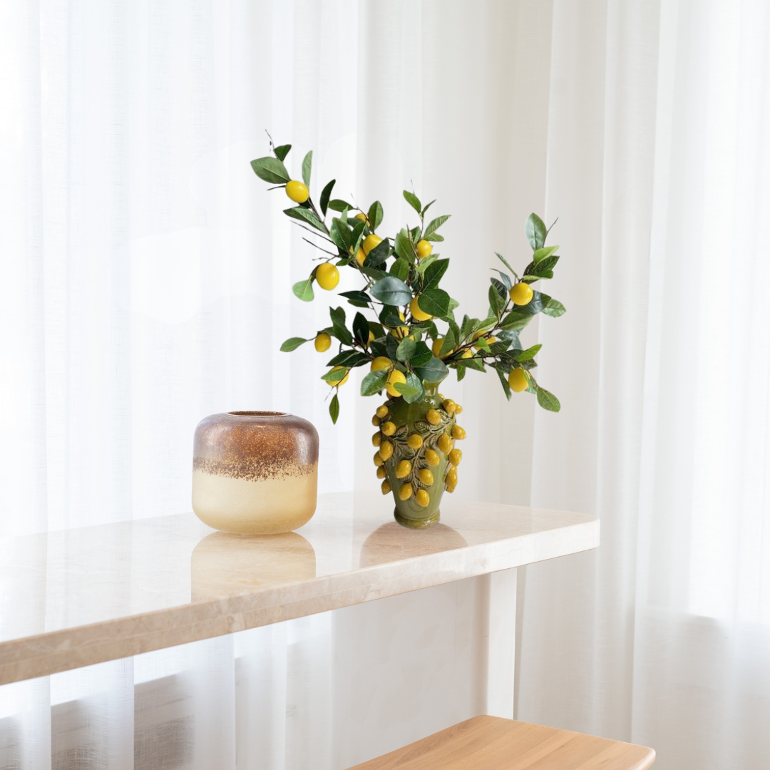 Kunstbloemen - Boeket L - Lemon Glow - 80cm