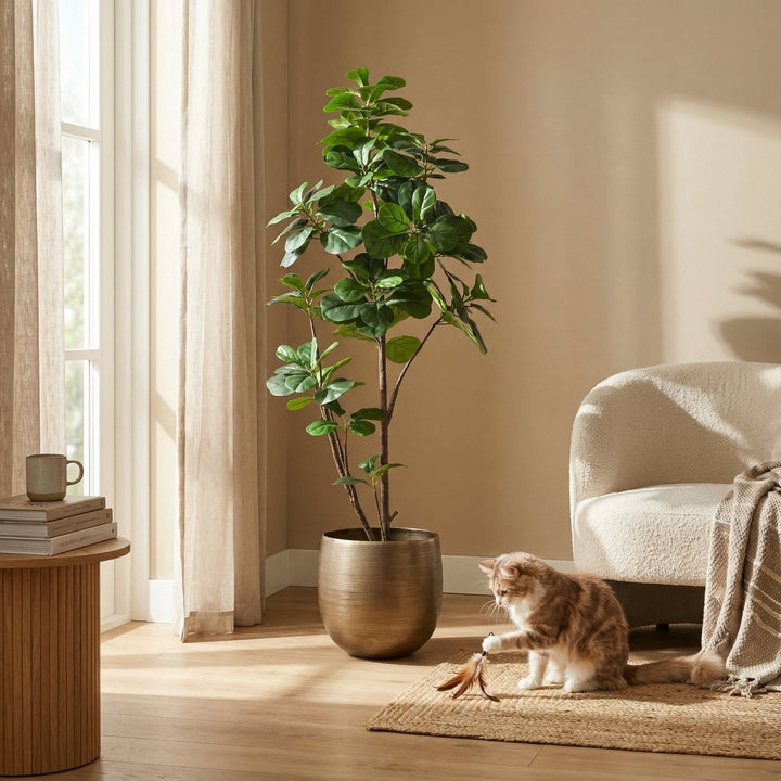 Kunst Ficus lyrata vertakt - 150cm