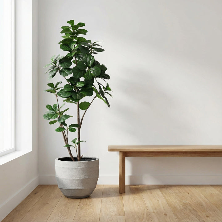 Kunst Ficus lyrata vertakt - 150cm
