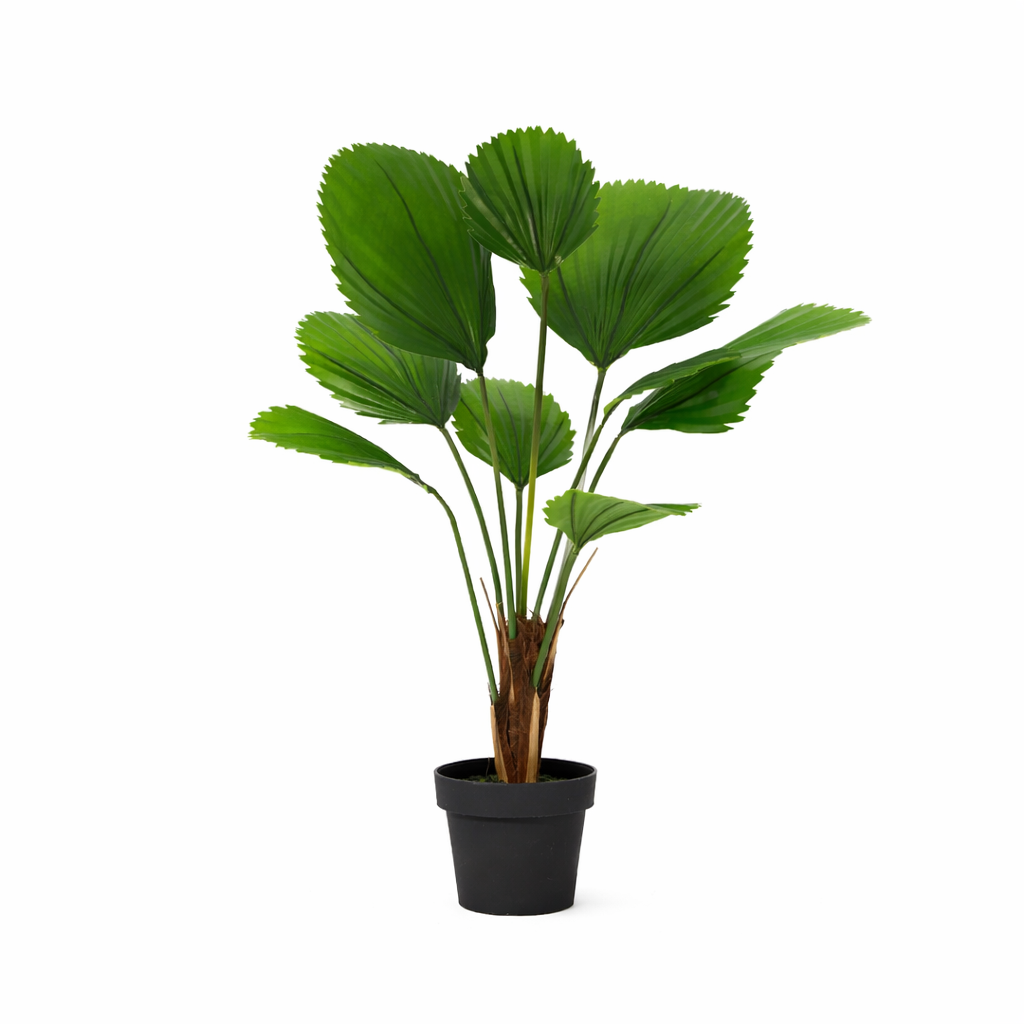 Licuala Grandis - 104cm - Plante Artificielle - Fausse Plante d'Intérieur