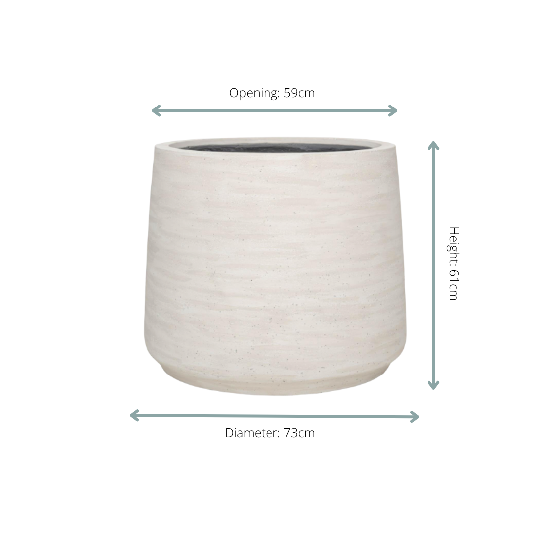 Pot Ivory Washed - D73xH61 cm - Pot de fleur Plante d'intérieur