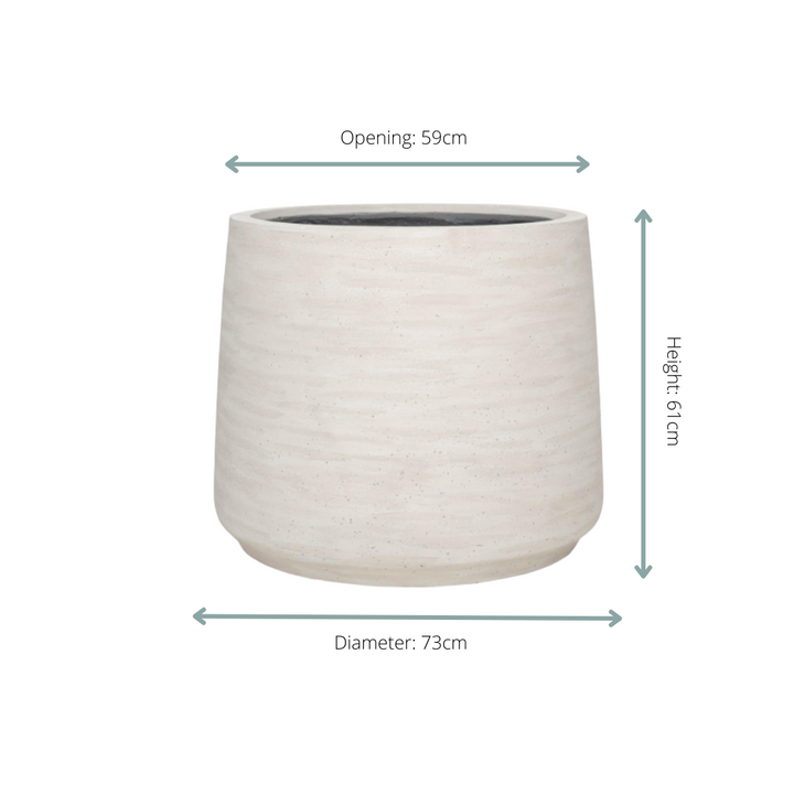 Pot Ivory Washed - D73xH61 cm - Pot de fleur Plante d'intérieur