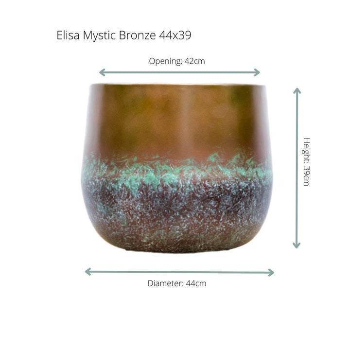 Elisa Mystic Bronze - 44x39 cm - Decoratieve Bloempot