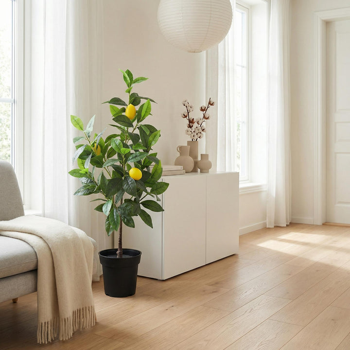 Citronnier - 65 cm - Plante artificielle - Fausse plante d'intérieur