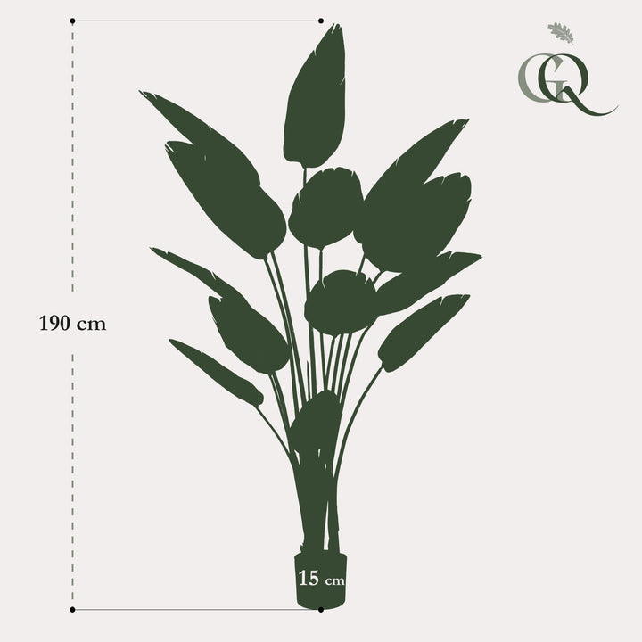 Plante artificielle - Strelitzia Nicolai - Oiseau de paradis - 190 cm