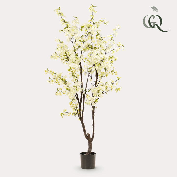 Kunstplant - Prunus - Kersenbloesem - Wit - 210cm | Koop