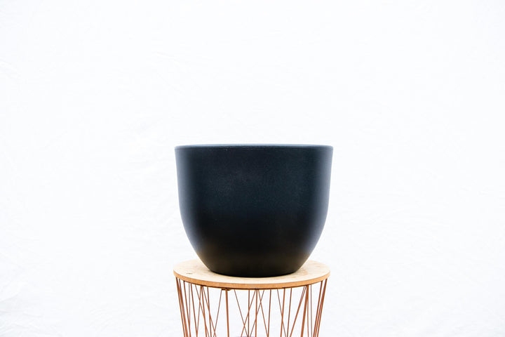 Pot Eggy Anthracite - D55 x H43 - Pot de fleurs Plante d'intérieur