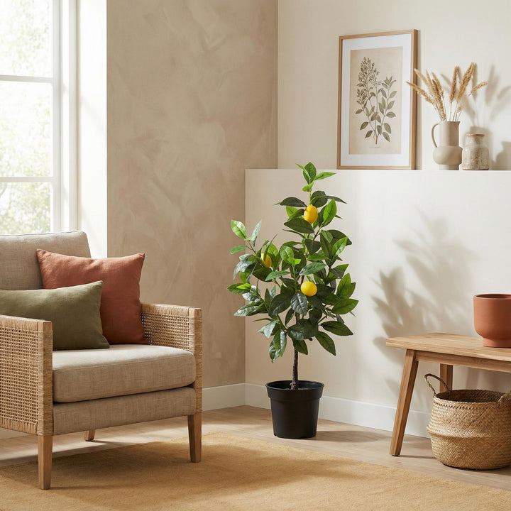 Citronnier - 65 cm - Plante artificielle - Fausse plante d'intérieur