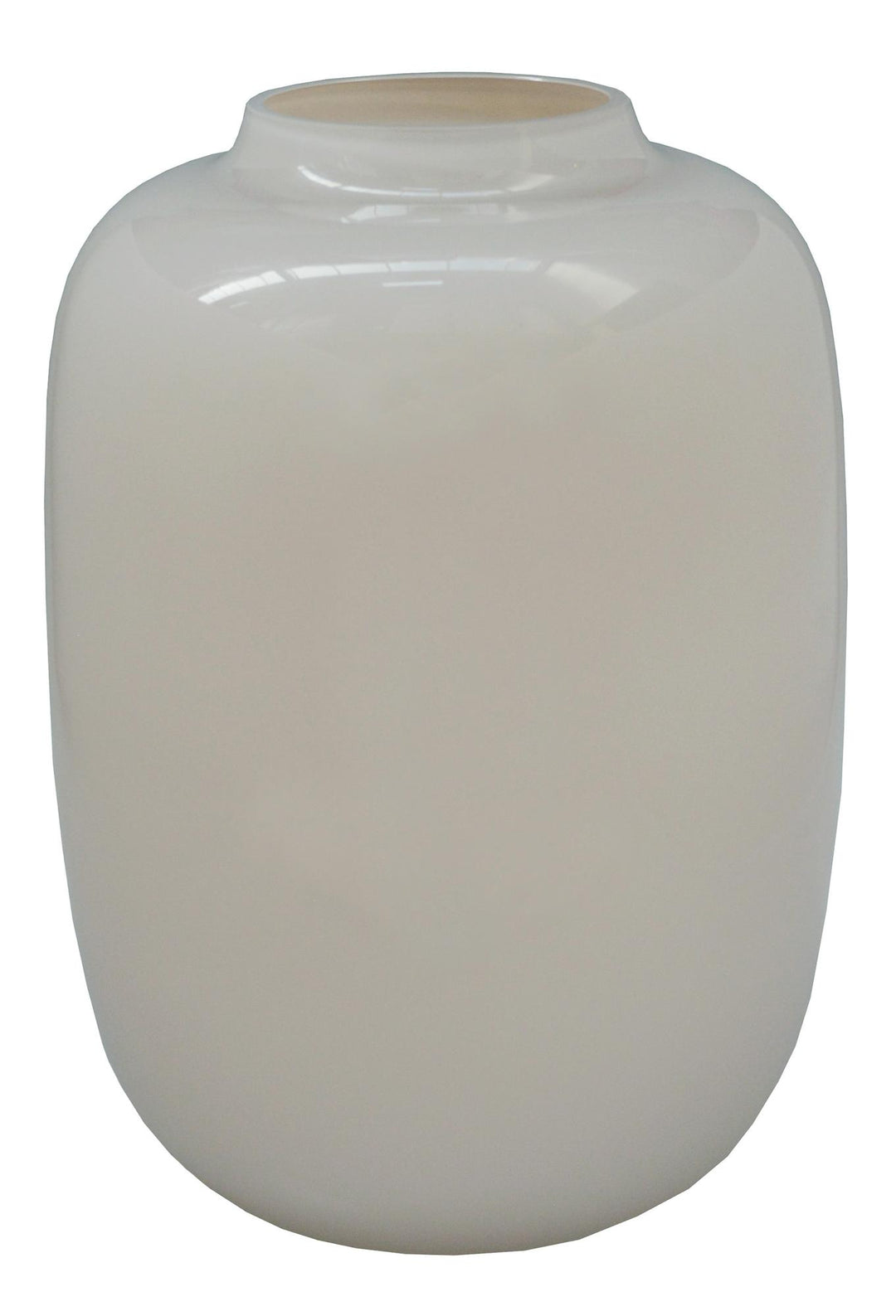 Vase en verre Arctic Ivory – 35cm de haut | Pot de fleurs pour plantes d'intérieur – Taille M