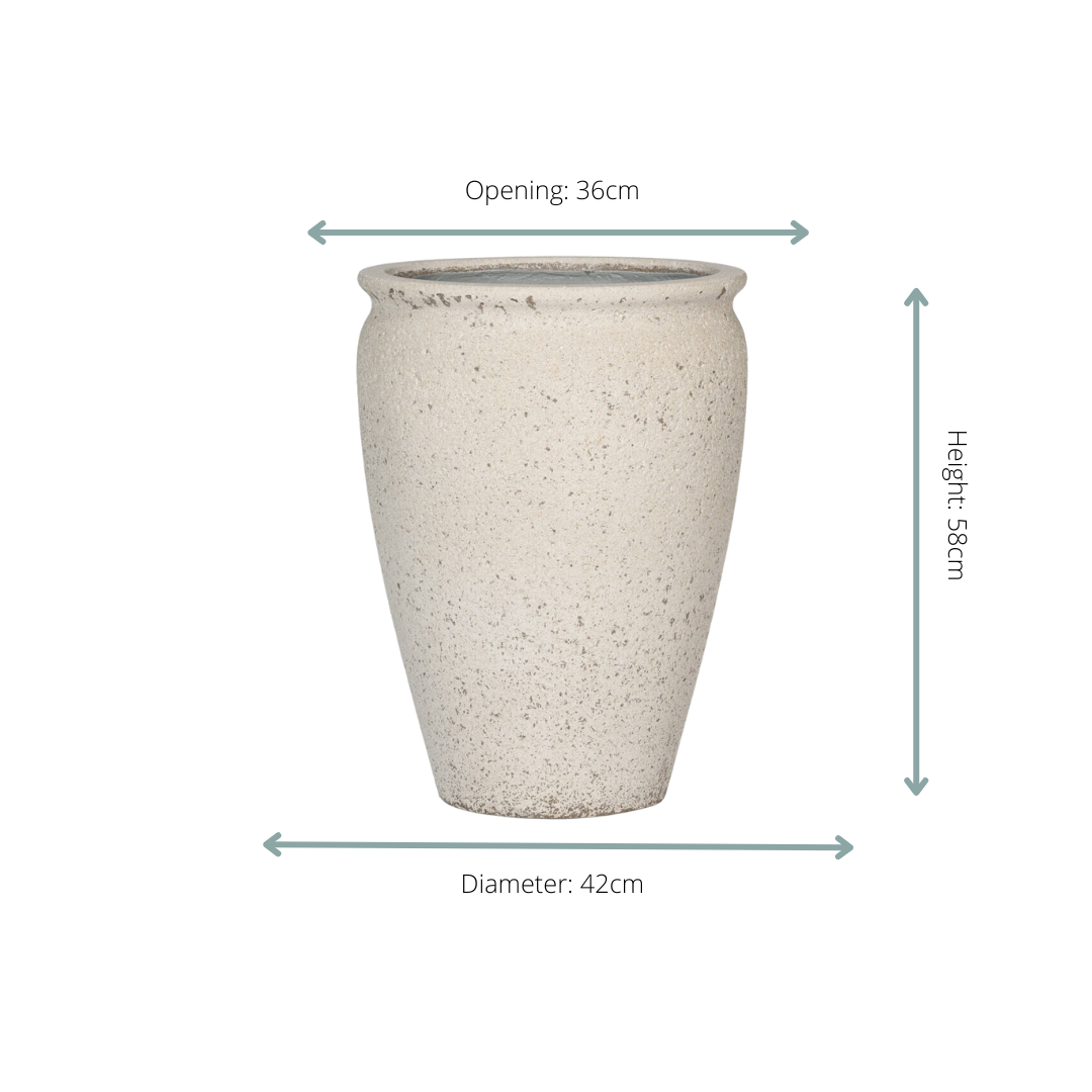 Pot Artemis White - D42 x H58 cm - Bloempot Kamerplant