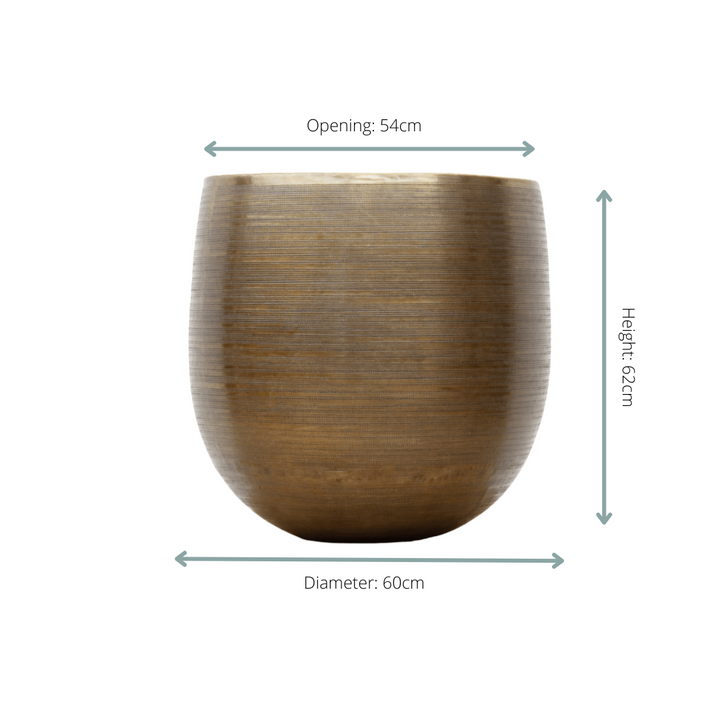 Rowen or - 60x62 cm - Cache-pot décoratif - Pot de fleurs
