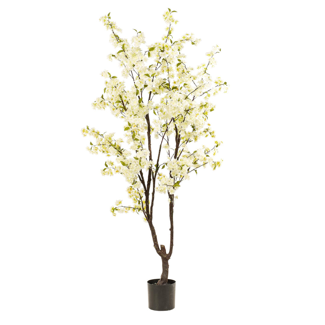 Kunstplant - Prunus - Kersenbloesem - Wit - 210cm | Koop